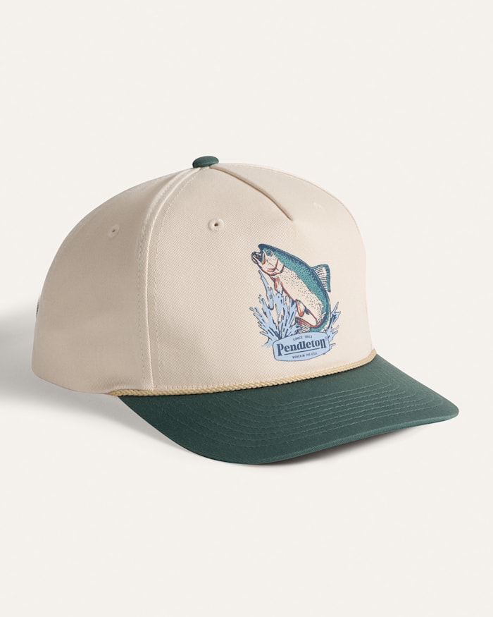 SALMON FIVE PANEL SNAPBACK HAT